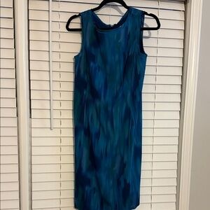 Ann Taylor Teal Sleeveless Midi Dress